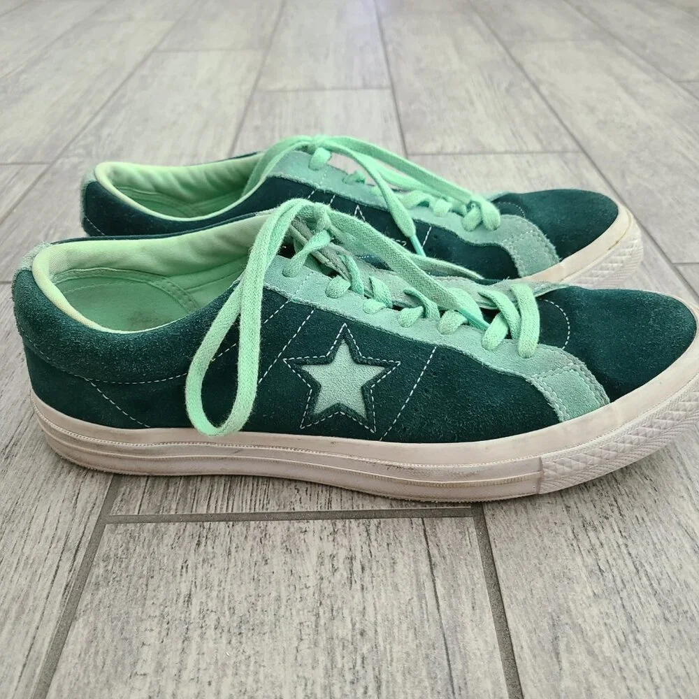 Converse One Star Ox Ponderosa Pine Neptune Green sneakers men 10 women 12
